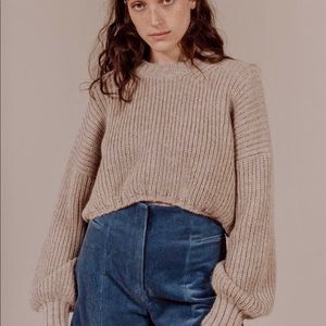 First Rite cropped alpaca sweater